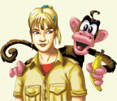 Monkey Sitting on a Child's Shoulder